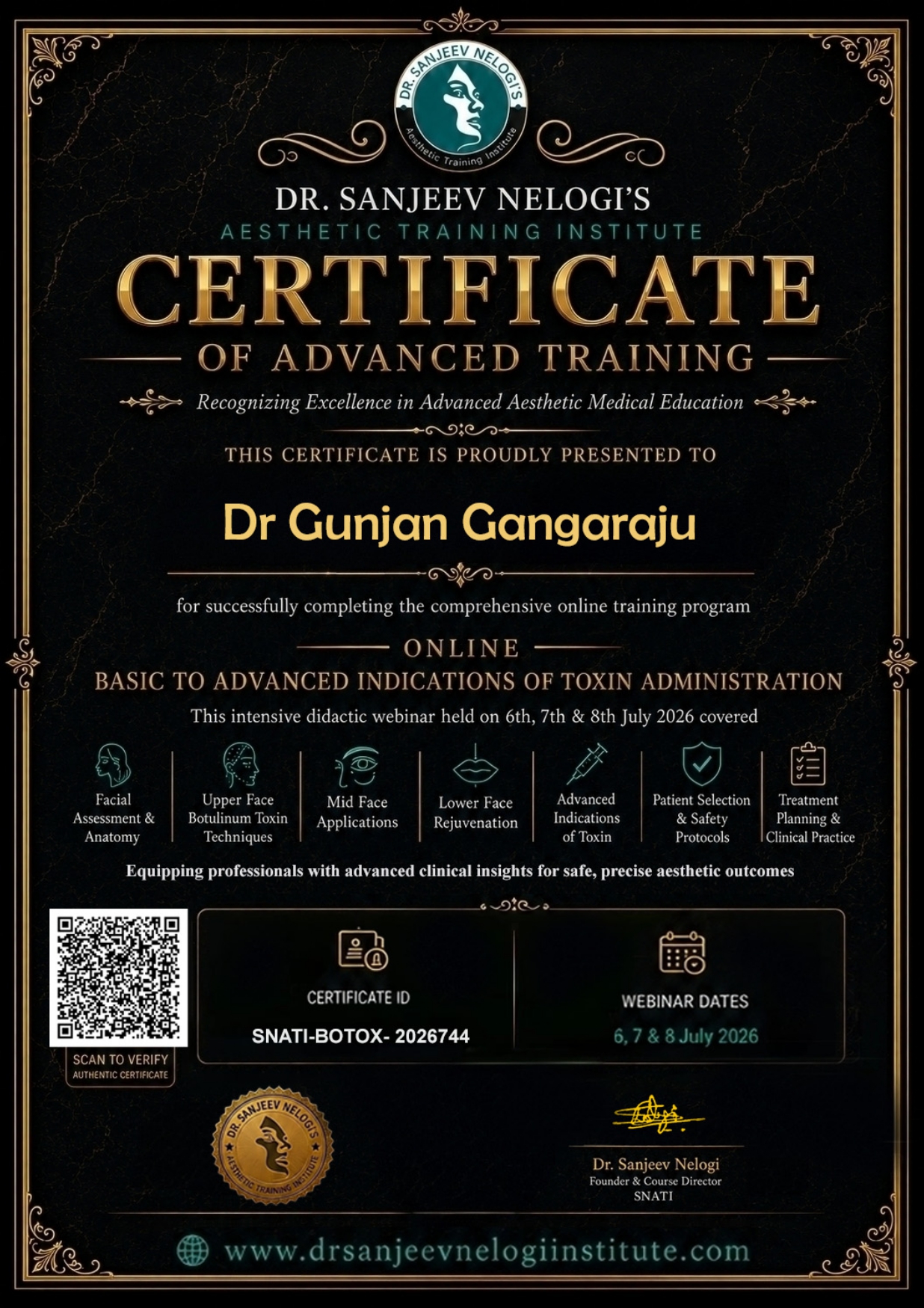 Certificate of Advanced Training